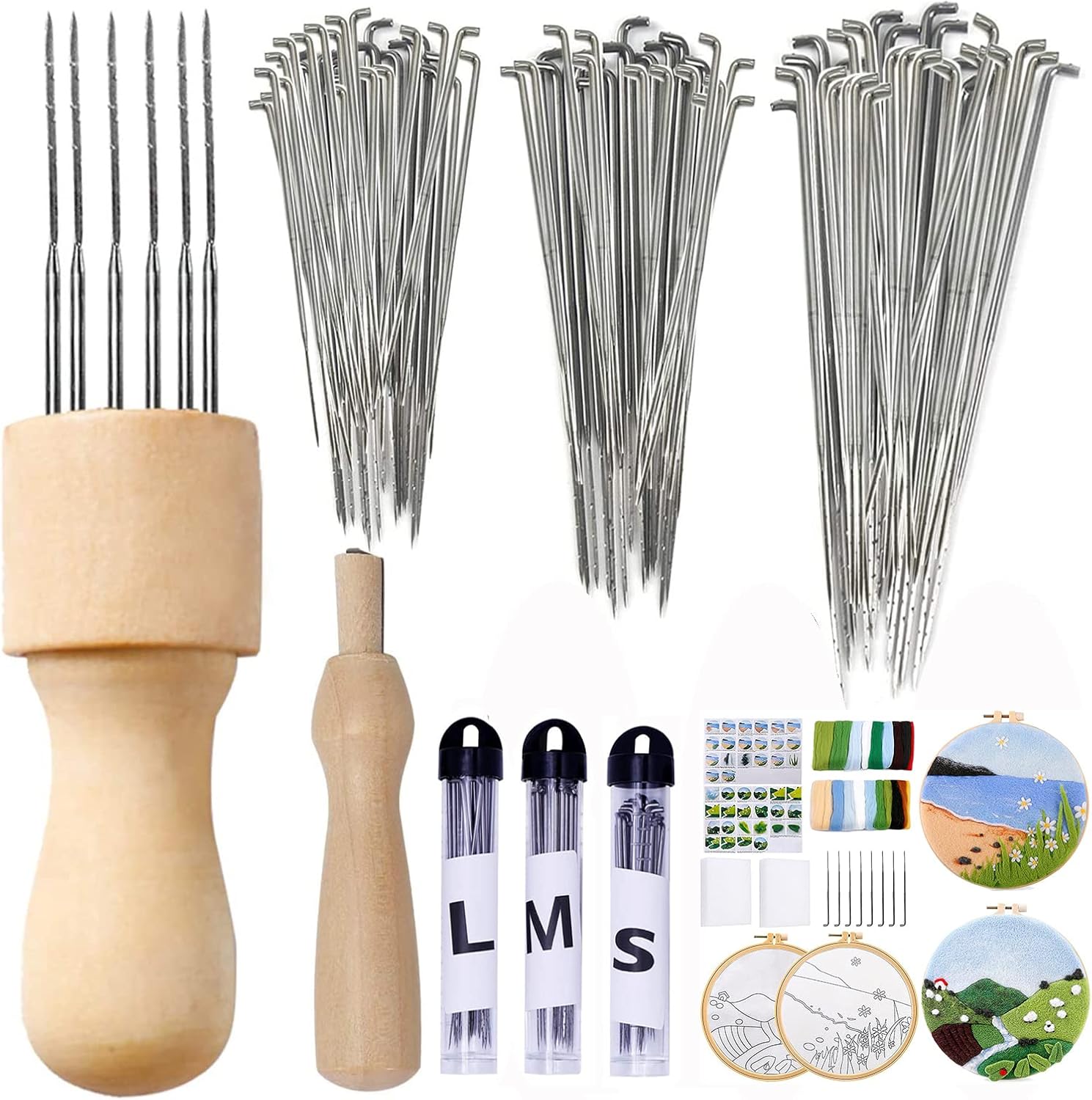 Complete Wool Felting Tool Kit,Needle Felting Supplies