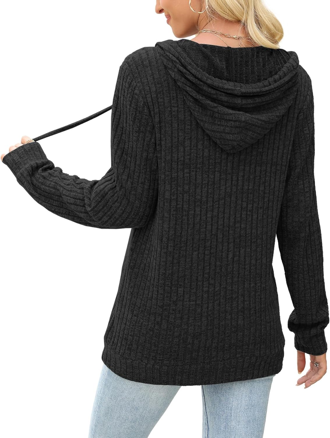 JomeDesign Womens Sweaters Fall Long Sleeve Hoodie Laides Sweatshirts Loose Casual Fashion Clothes S-2XL - Image 4