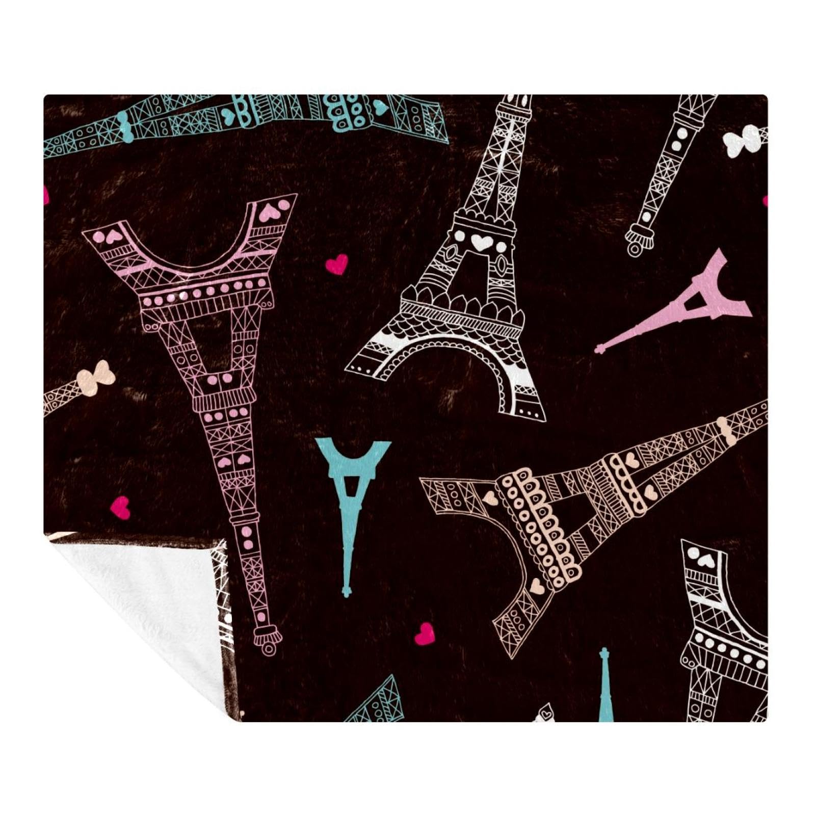 Couverture Tour Eiffel douce couverture polaire microfibre lit et sofa