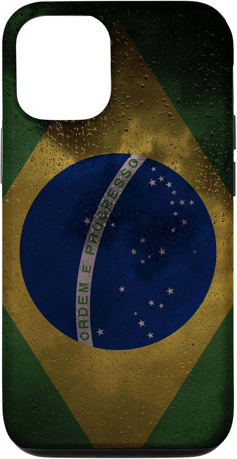 iPhone 12 mini Brazil Raindrop Style Flag - Brazilian Pride Case