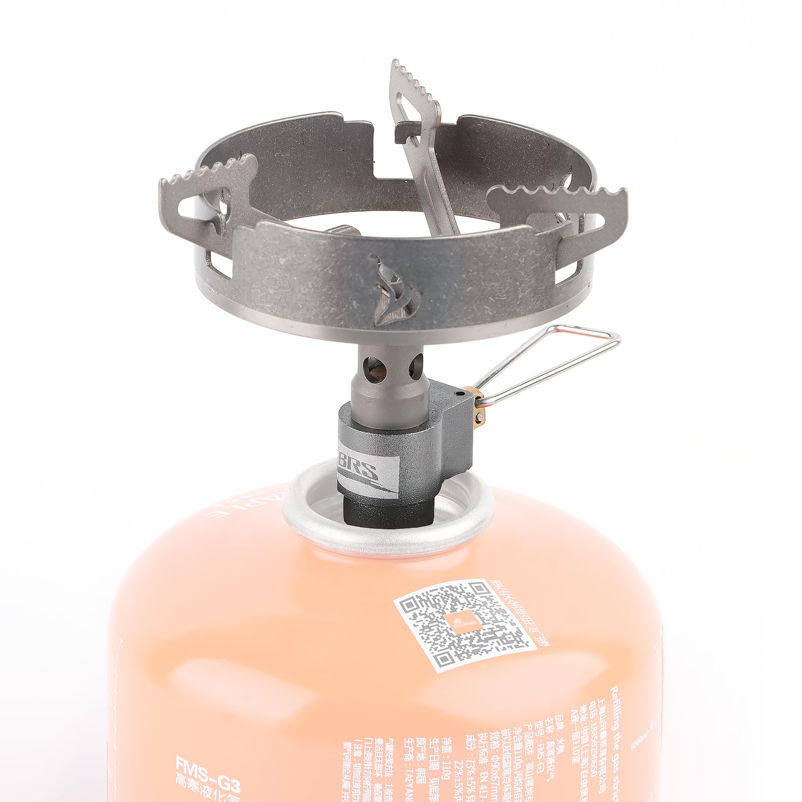 BRS 3000T Stove Windscreen Titanium Camp Stove Windshield with Storage Box for Outdoor Camping Ultralight (Grey-without stand)