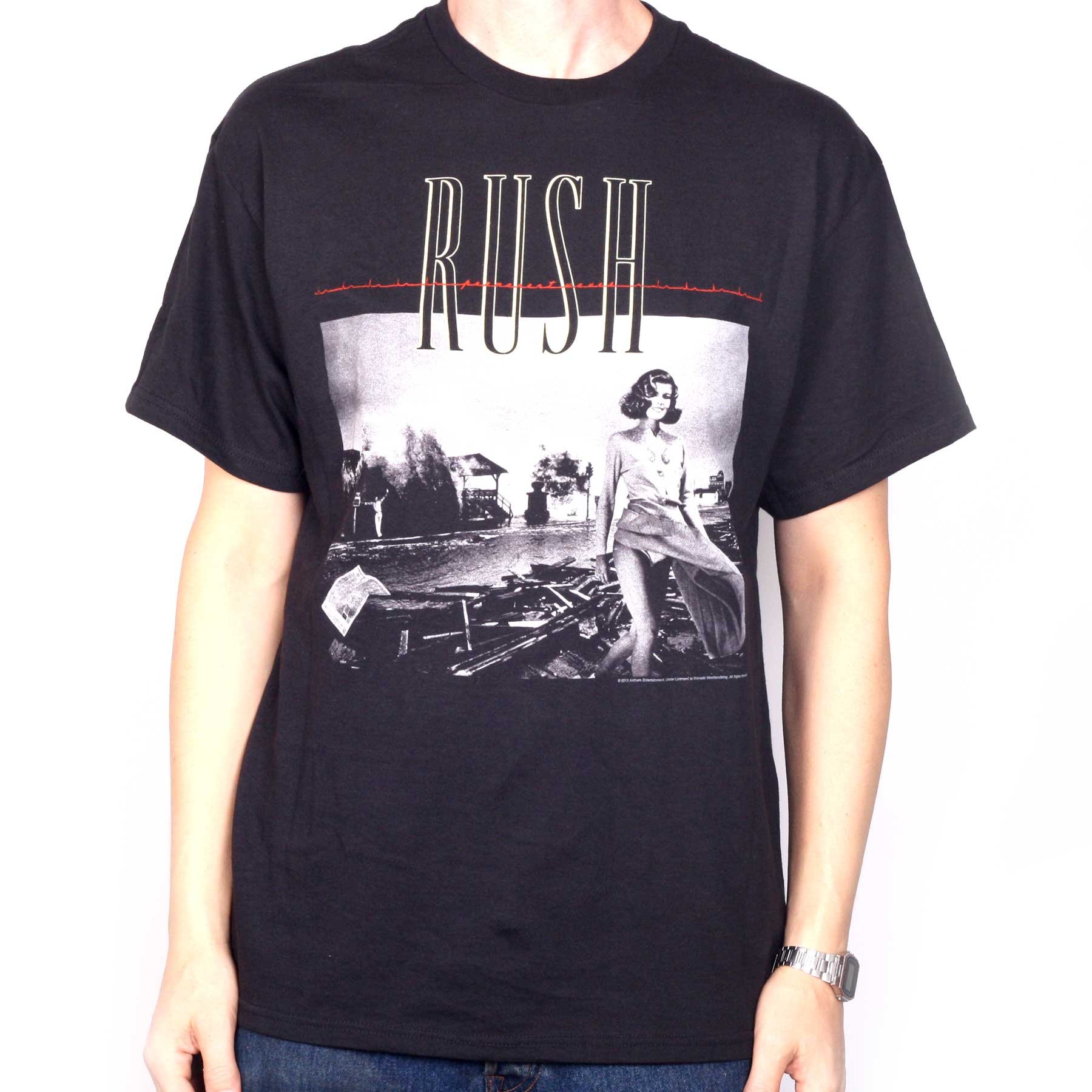 Rush T Shirt - Permanent Waves 100% Official