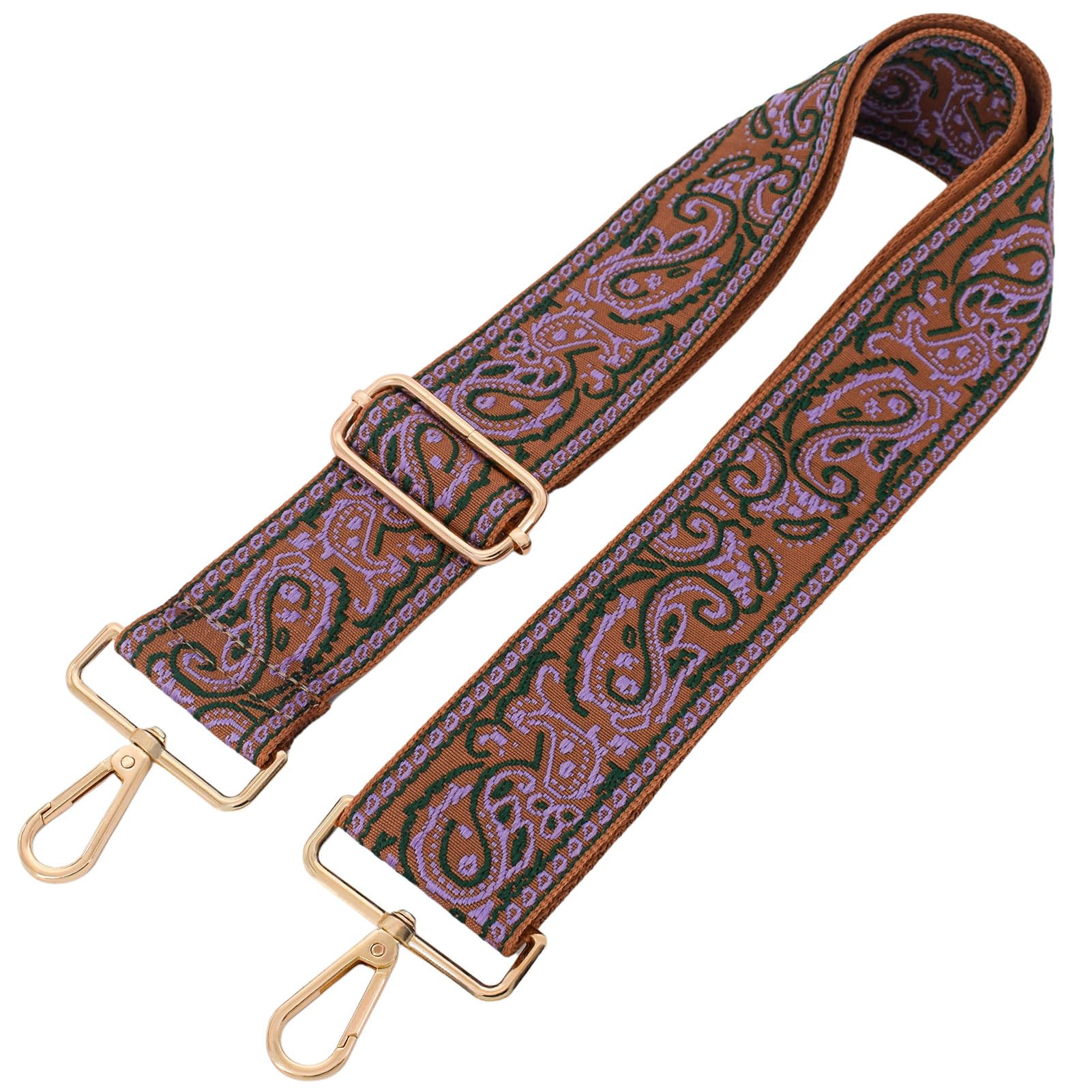 Replacement 2 Inch Purse Strap - Adjustable Wide Shoulder Belt for Handbag, Tote &amp; Messenger Bag(Earth Violet)