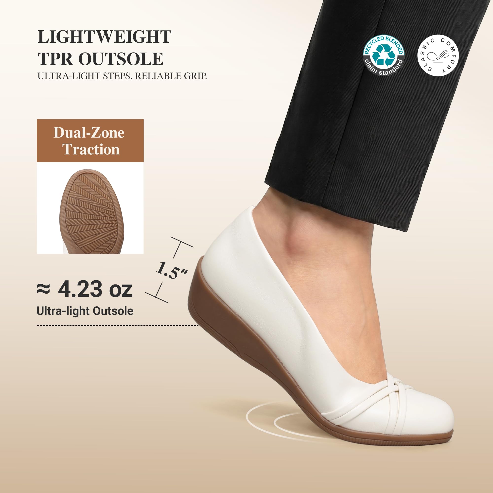 DREAM PAIRS Scarpe basse da donna | Scarpe da ballerina con punta rotonda