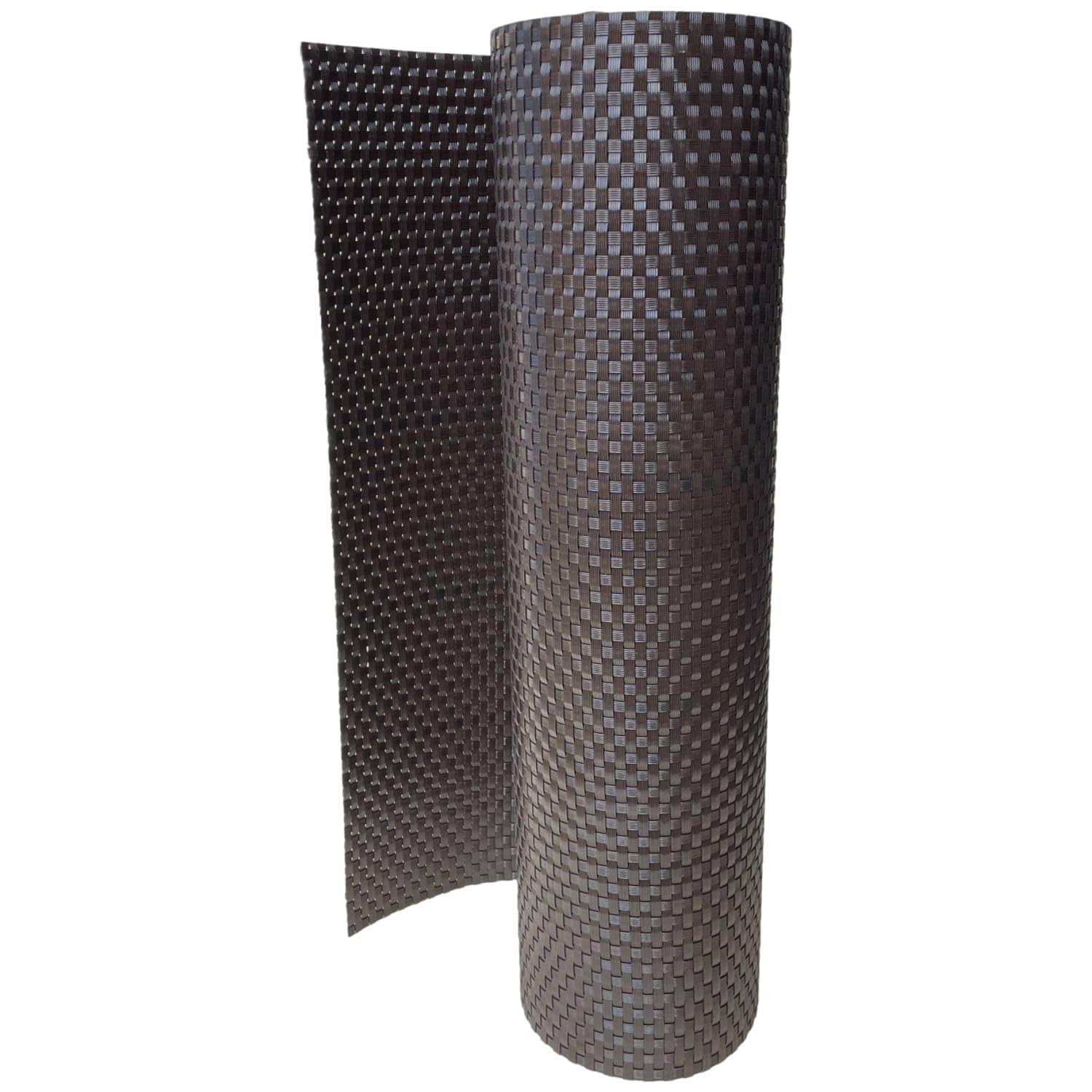 workingHOUSE Malla de Aislamiento de Poliratán 100 cm de Altura - para Balcones Ideal para Terrazas, Barandillas y Balcones - Resistente a la Intemperie y fácil de Instalar (Marrón Oscuro)