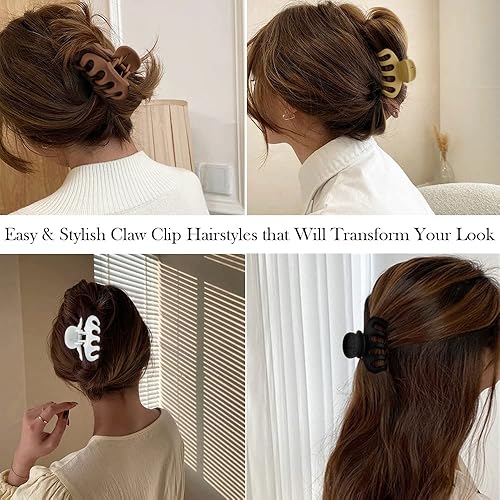 Miniatura 3 de Ahoney Paquete de 5 pinzas para el cabello fino de 276 pulgadas pinzas para el cabello medio para cabello grueso lindas pinzas para el cabello para