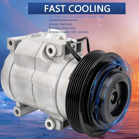 AC Compressor fit for 2005-2007 Honda Odyssey,2003-2007 Accord 3.0L,2005-2008 Pilot,2006 Ridgeline,2003-2006 Acura MDX 3.5L, 2004-2008 Acura TL # 38810RCAA01,CO 10736C Air Conditioning Compressor