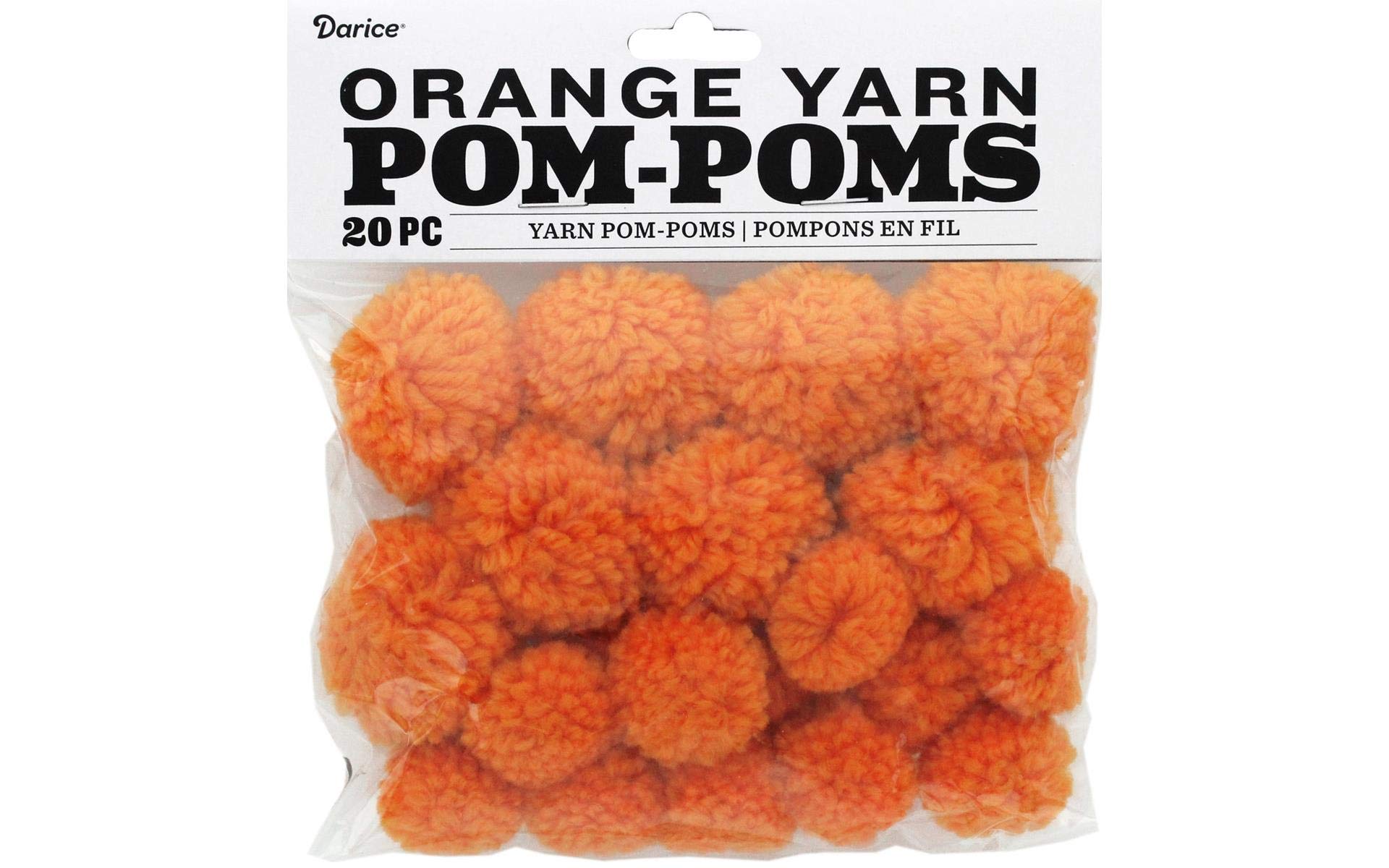 Pompones naranjas para decoración de fiestas infantiles y disfraces creativos de Halloween