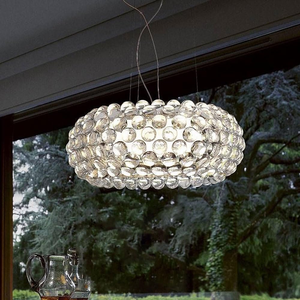 Lámparas de Techo Modernas de acrílico con Detalles en Primer Plano Lámpara Colgante Moderna de acrílico con cabujón Lámpara Colgante Creativa Lámpara de araña Minimalista para Restaurante L
