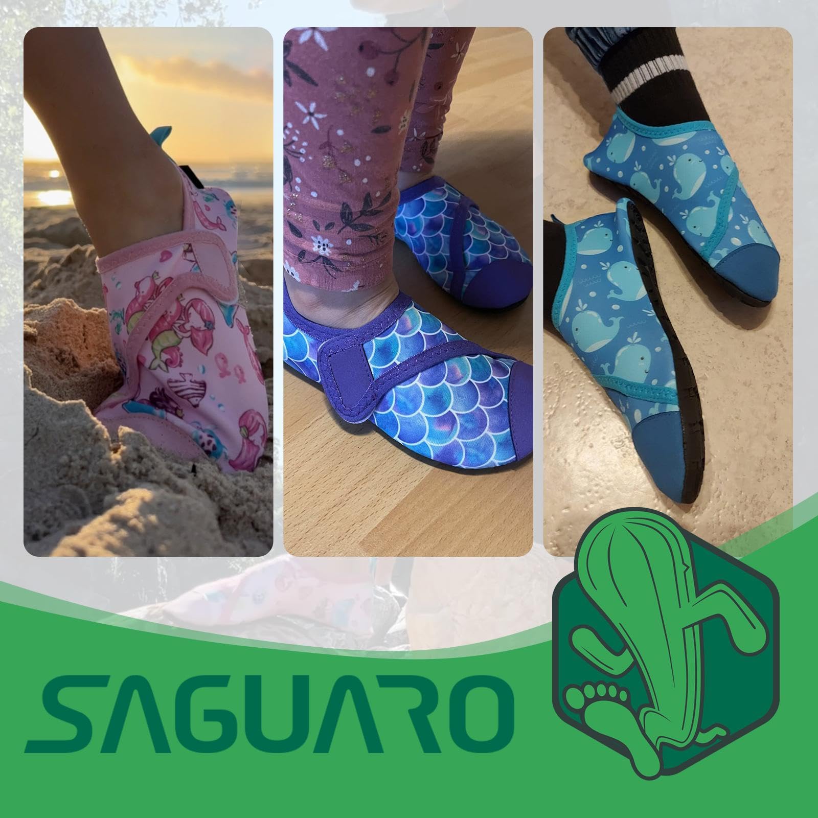 SAGUARO Escarpines Niño Niña Ligero Zapatos de Agua Flexible Transpirable Secado Rápido Calcetines para Piscina-Touch X