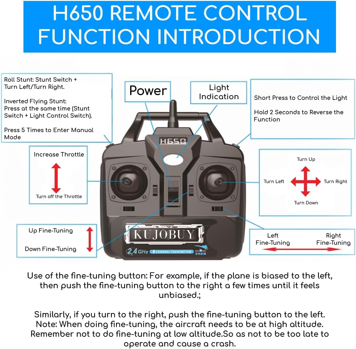 KUJOBUY Raptor H650 Sea Land Air 19 inch Wingspan 2.4GHz 6CH Smart Balance EPP RC Airplane Warbird Fighter Seaplane RTF, Sea-Land-Air RC Airplane RTF, Beginner-Friendly (Red)