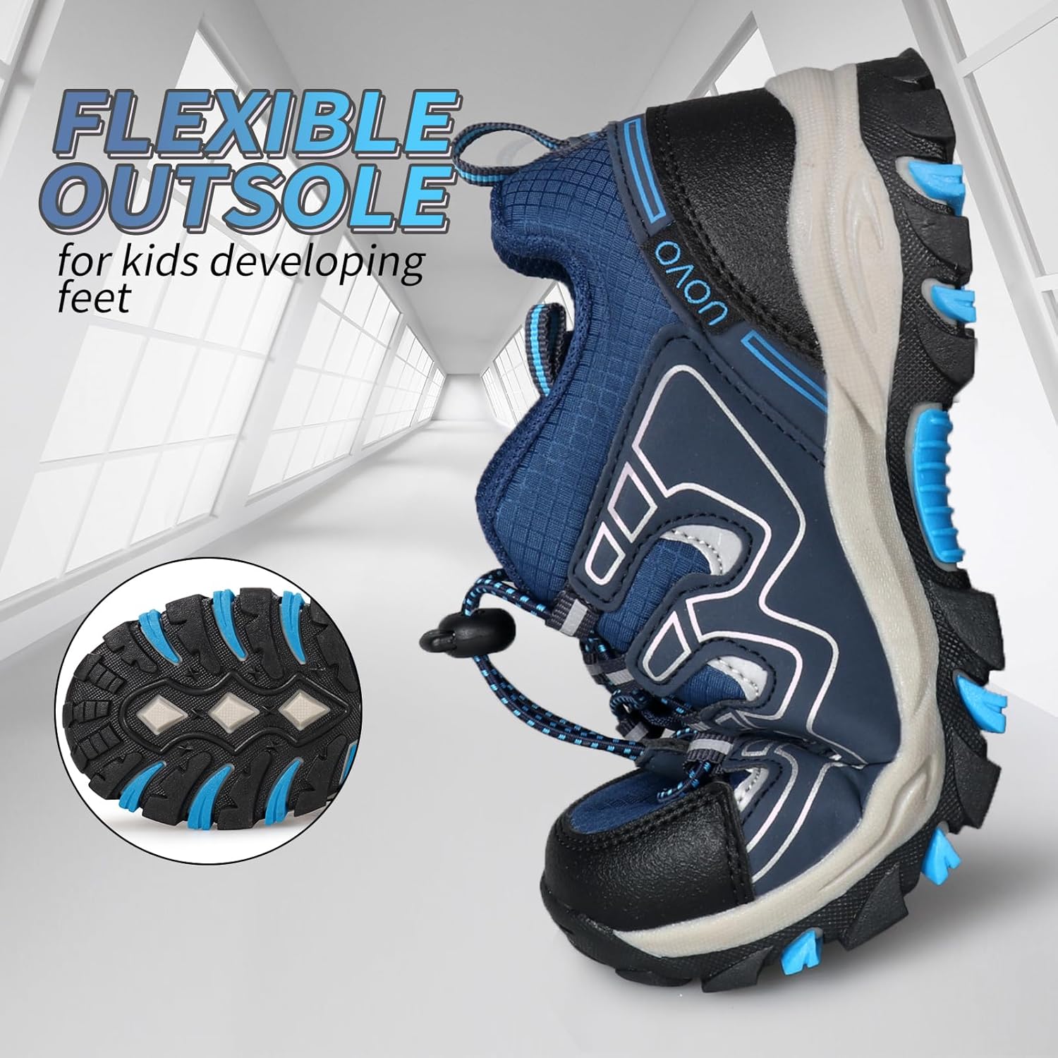 Kids Boys Running Shoes Waterproof Non-Slip Breathable Low-Top Outdoor Hiking Walking Sneakers (Little/Big Kids) - Image 5