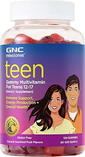 GNC milestones Teen Multivitamin - Natural Fruit Flavors, 120 Gummies, 60 Servings