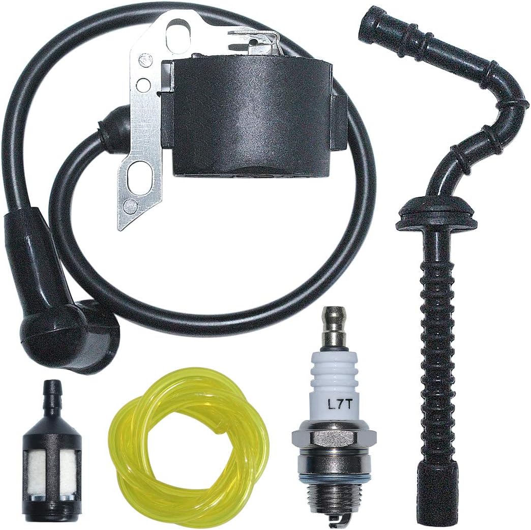 AUMEL Ignition Coil Fuel Filter Line Hose Spark Plug Kit for Stihl 015 015AV 015L Chainsaw 1114 404 3200