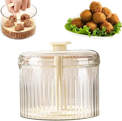 Rofawee Translucent Meatball Maker - 5-Ball Manual Kitchen Tool For Meatballs, Fish Balls & More