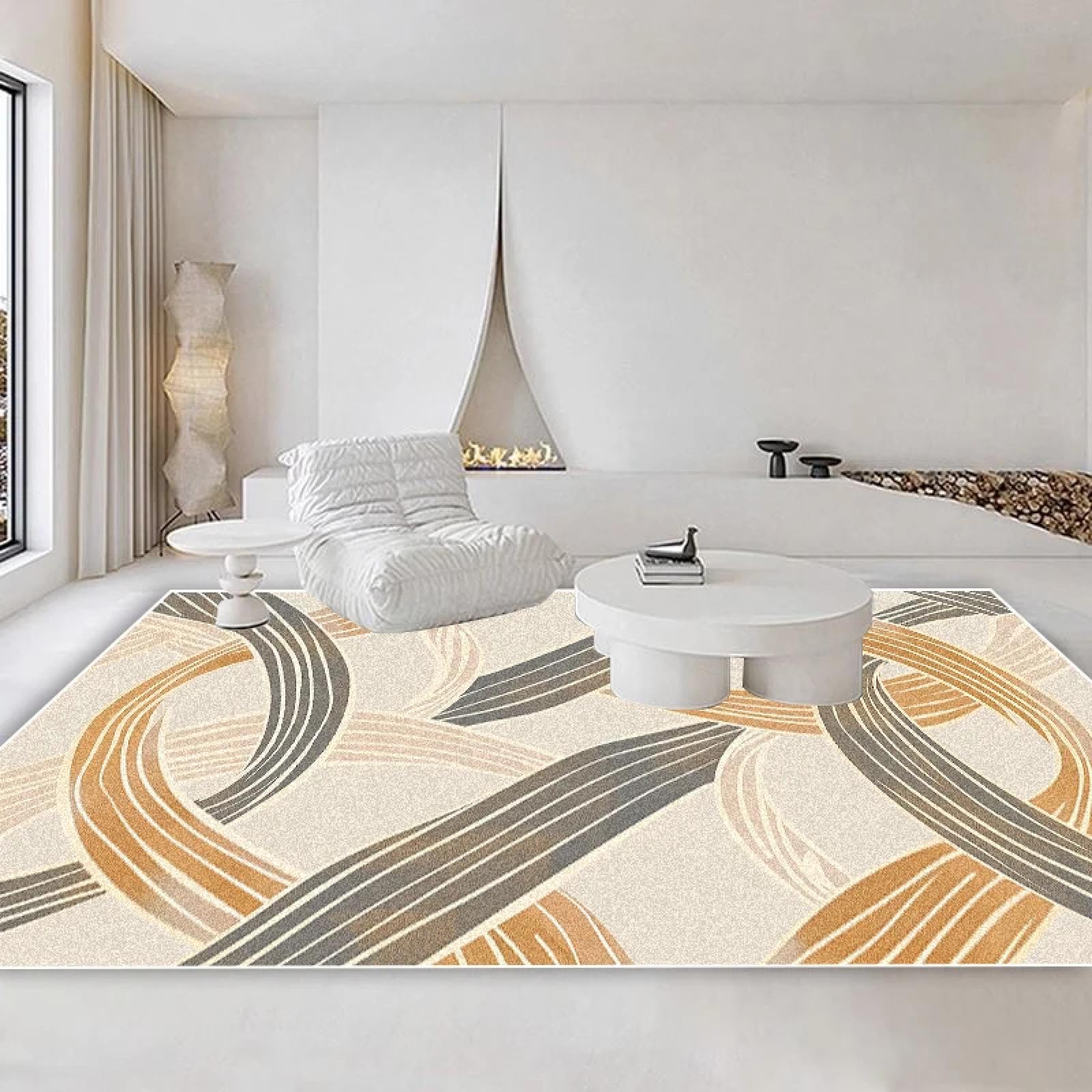Tapis géométrique moderne salon 80x120cm peluche JH016