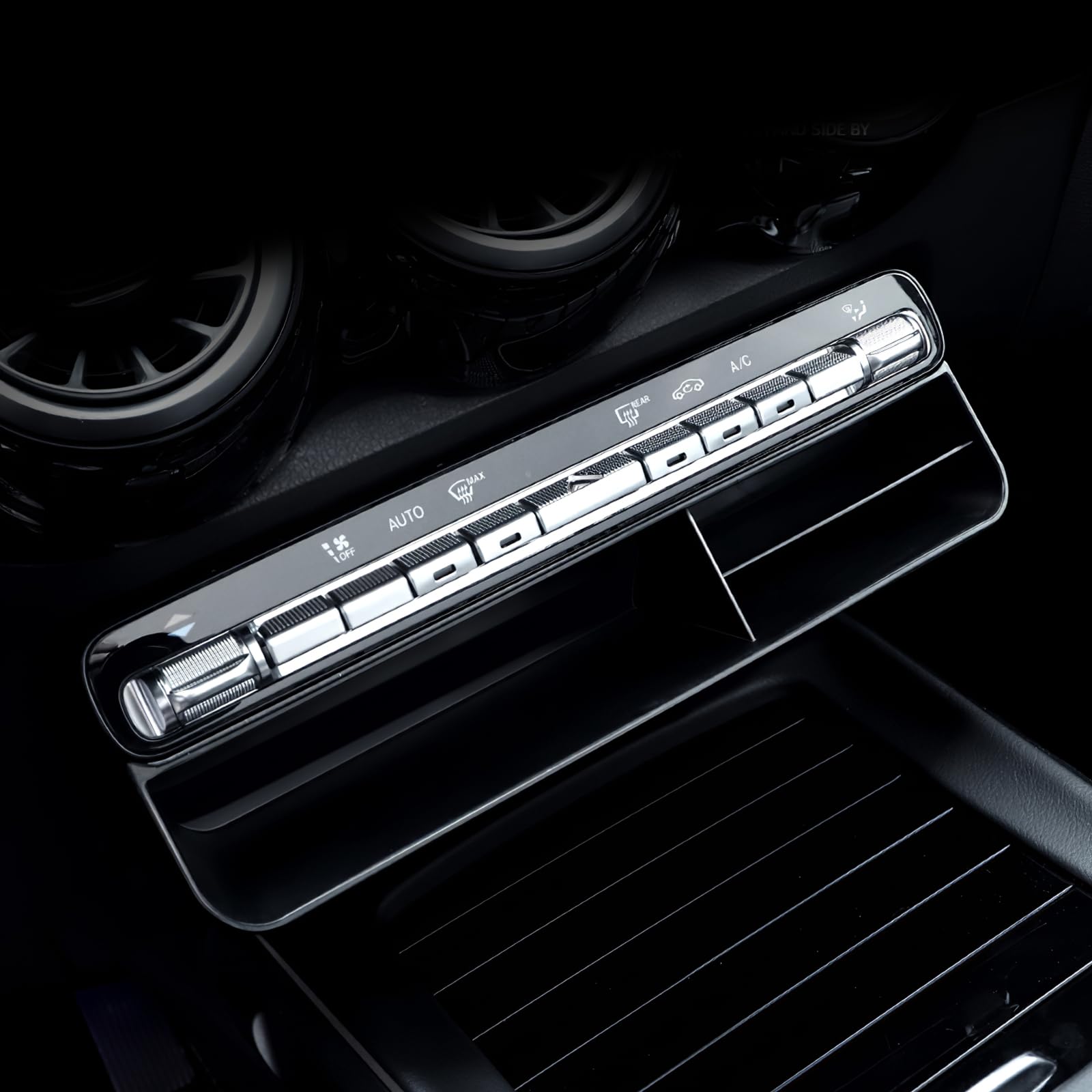 KUNGKIC Pour Mercedes-Benz Classe A B W177 W247 GLA X156 GLB X247 CLA W118 GLE GLS W167 ABS Boîte de rangement centrale de commande automobile Pièces intérieures de l'automobile Accessoires pour