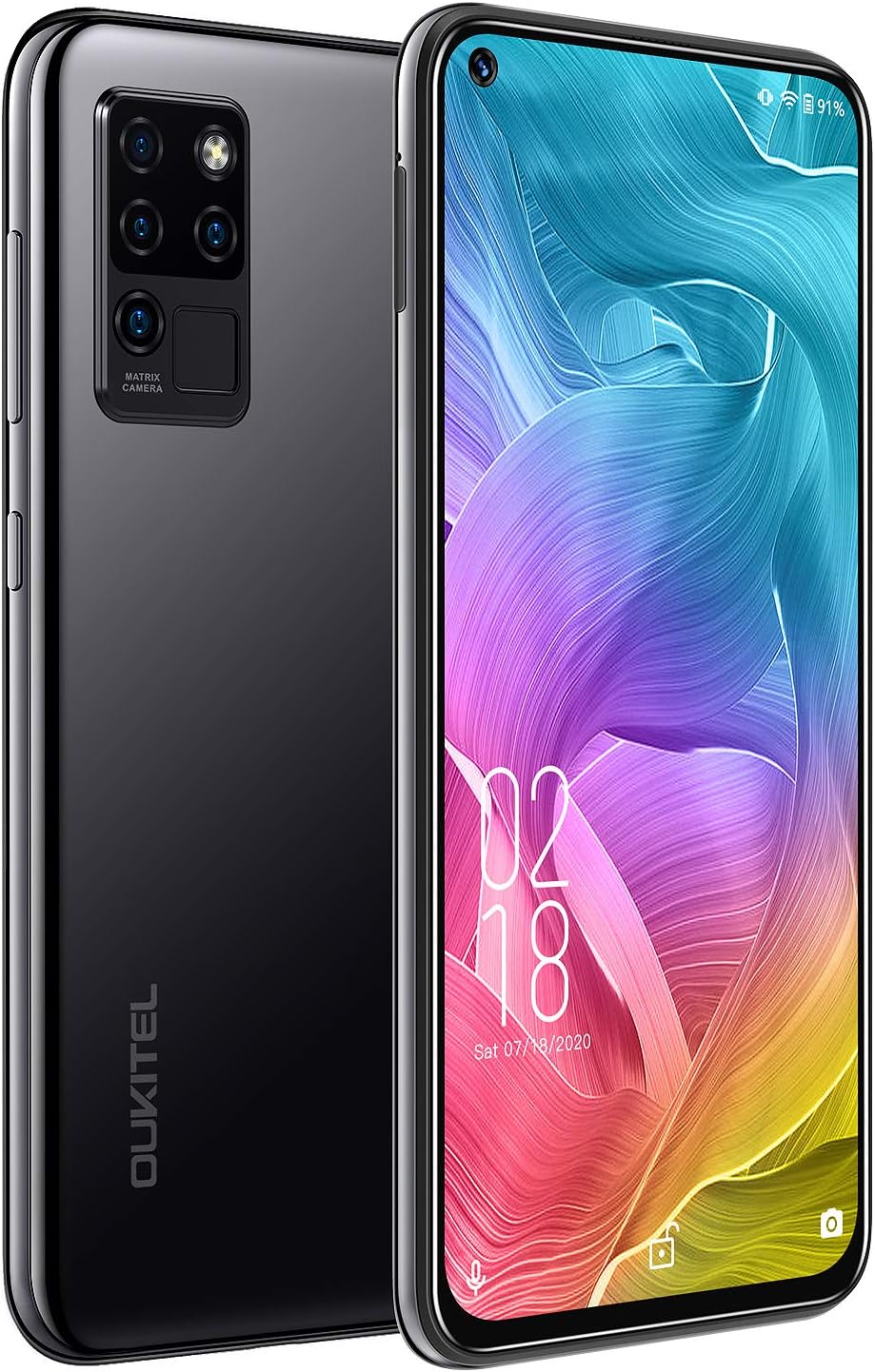 Mobile Phones Sim Free Unlocked, OUKITEL C21 4GB+64GB 6.4 Inch Dewdrop Full Screen phone 64MP AI Penta-Camera Triple Camera 4000mAh Mobile Phones Black (2 Years Warranty)