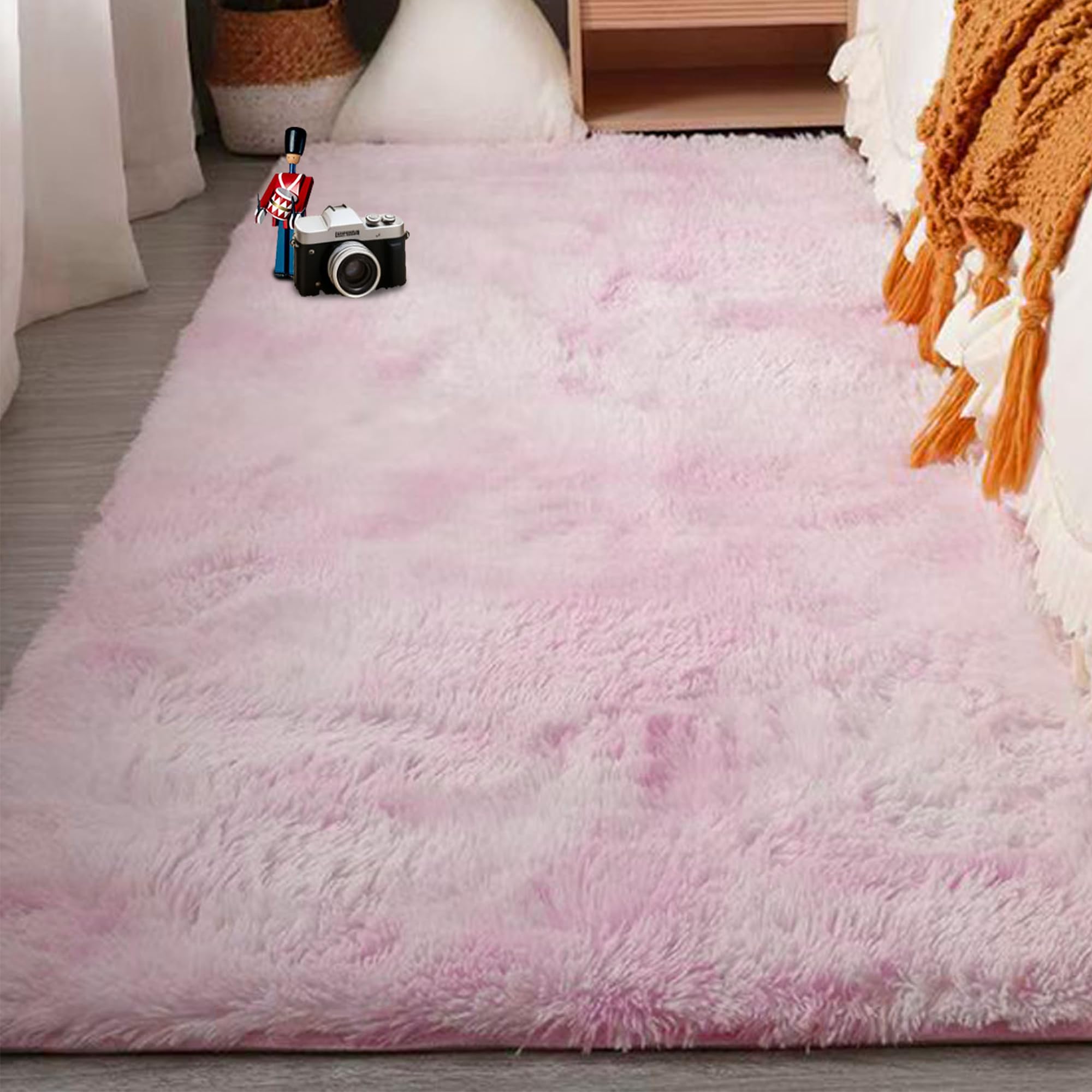 Tapis salon shaggy poil long isole le sol froid de la chambre de bébé