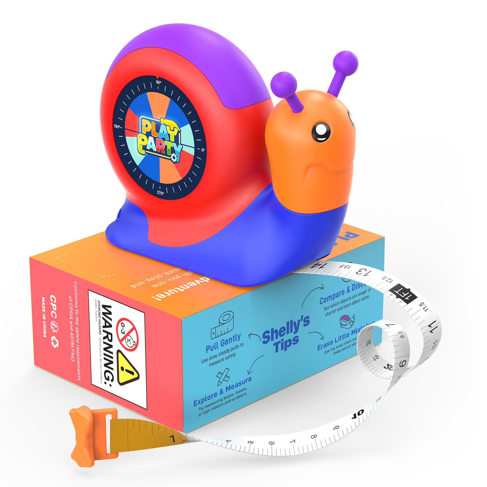Photo 1 of PLAYPARTY 8ft Retractable Tape Measure for Kids