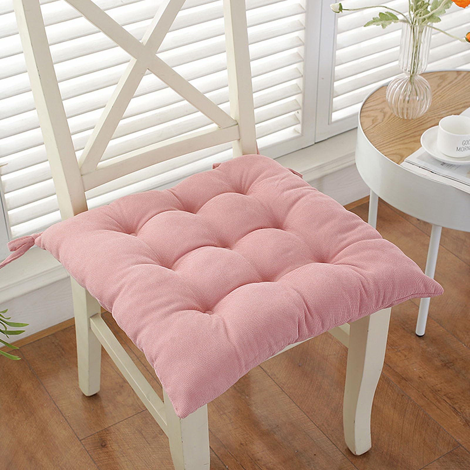 Cojines rectangulares supersuaves rosa de 50x50 cm para taburetes pequeños de oficina y escuela