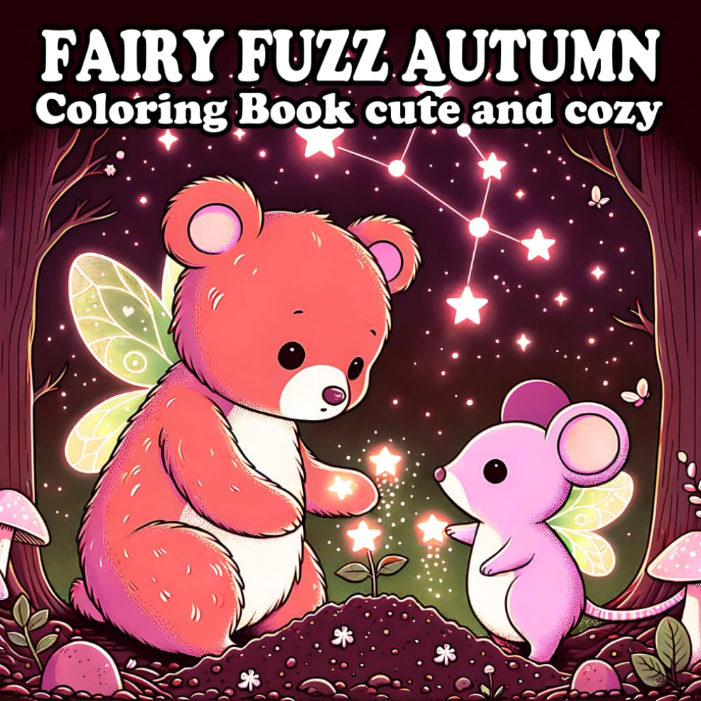 Fairy Fuzz Autumn Coloring Book: 66 Cozy and Whimsical Fall Designs for Relaxation and Creativity