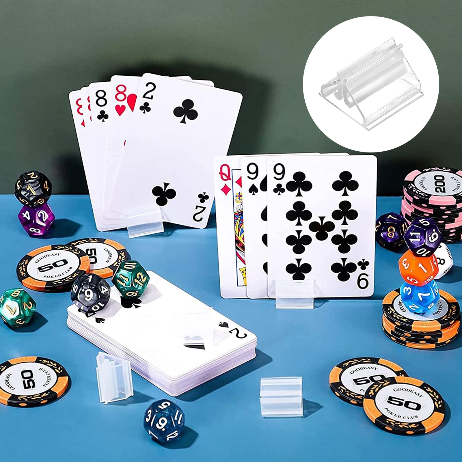 SUPVOX Supporti Per Carte Portacarte In Plastica Trasparente Supporti Per Carte Gioco Basi In