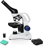 Vista 1 de Vision Scientific VME0006-100-RC-E2 Microscopio inalámbrico LED, aumento 40-2000X, iluminación LED con control de intensidad de luz, condensador