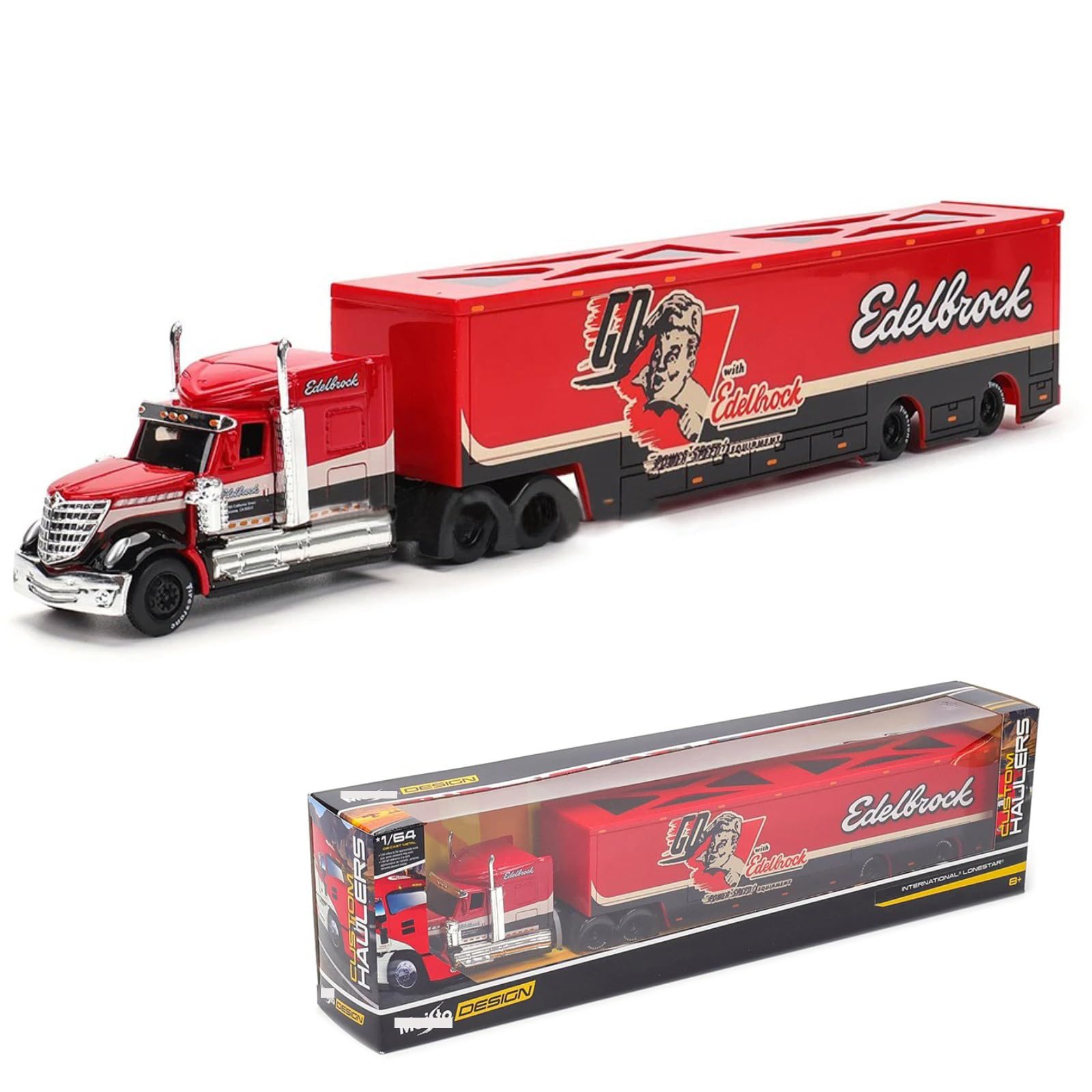 HTLNUZD 1/64 Alloy Car for Model Mack Anthem Lonestar UP Transport Die Cast Manufacturing Trailer Adult Collection Vehicle Gift