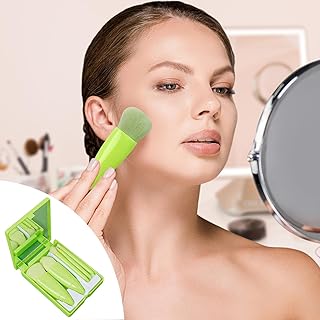 Juego de brochas de maquillaje de viaje con e...