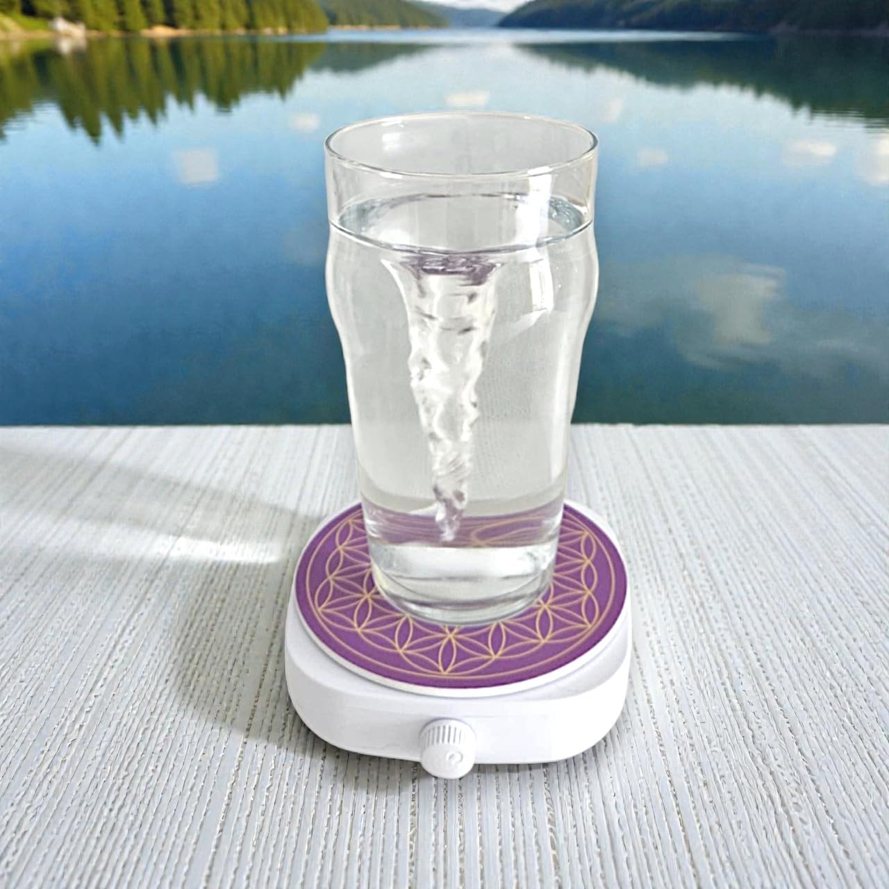 Jarra Vortex Dynamizante con tecnología de flor de vida, dinamizador de agua de Vortex, ideal para ósmosis inversa y filtros de carbón