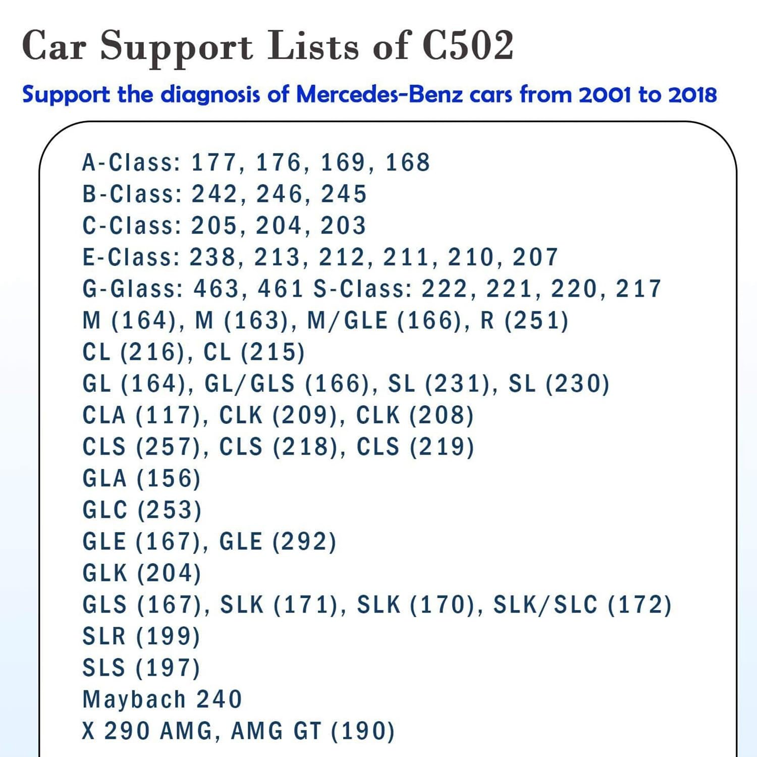 C502 OBD2 - Escáner de diagnóstico para comprobar la luz del motor EPB ABS SRS, herramienta de diagnóstico multisistema, lector de código, modos de comunicación OBD-II 1-10