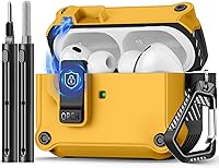 Vista 29 de Compatible con AirPods Pro 2ª/1ª generación, estuche con cierre magnético automático y kit de limpieza, compatible con funda Magsafe - Negro