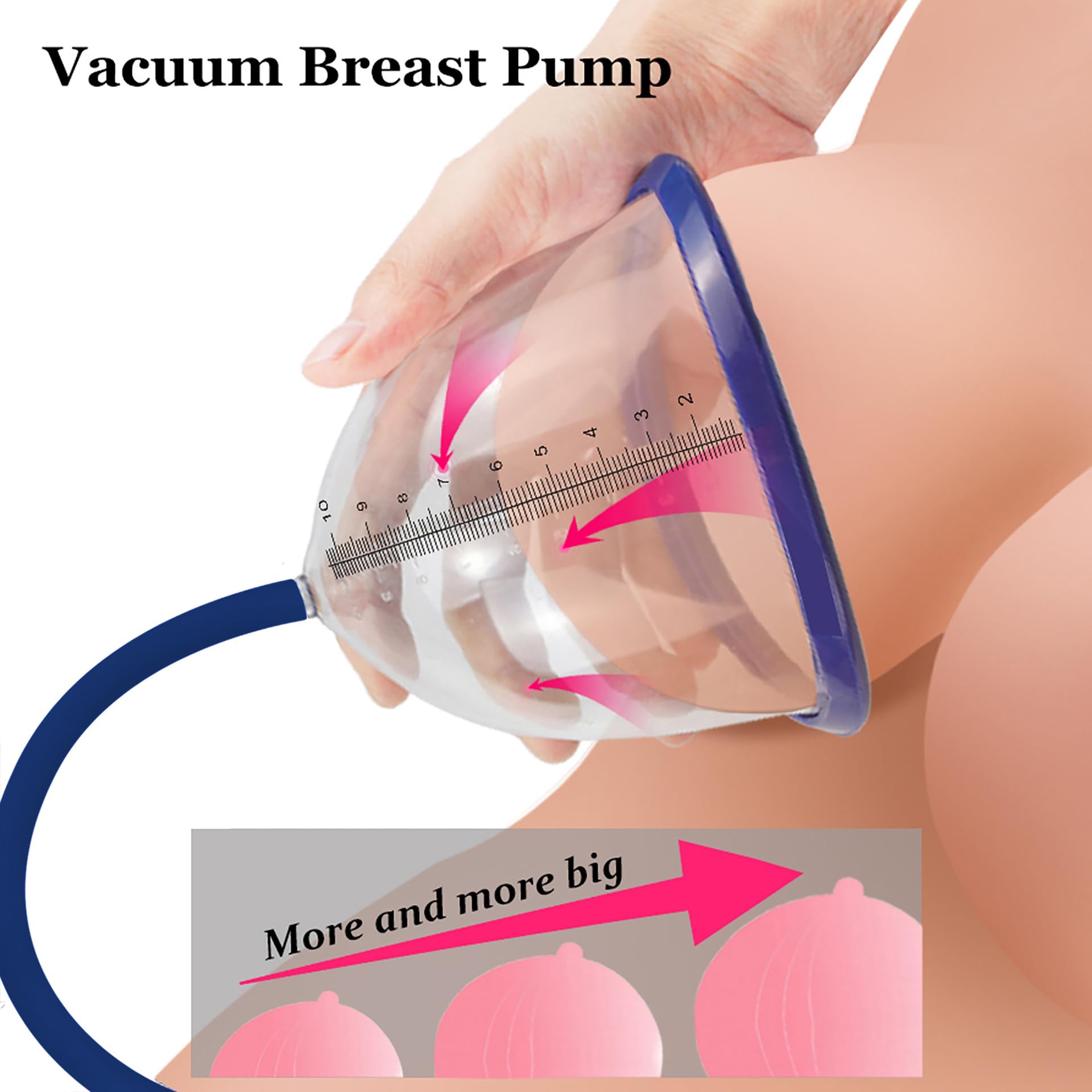 Ventouses pour mamelons Ensemble à vide avec aspiration extrême Agrandissement des mamelons Pompe vaginale à vide Ventouses clitoridiennes SM Sextoy pour femmes et couples (Bleu, 10x10 cm)