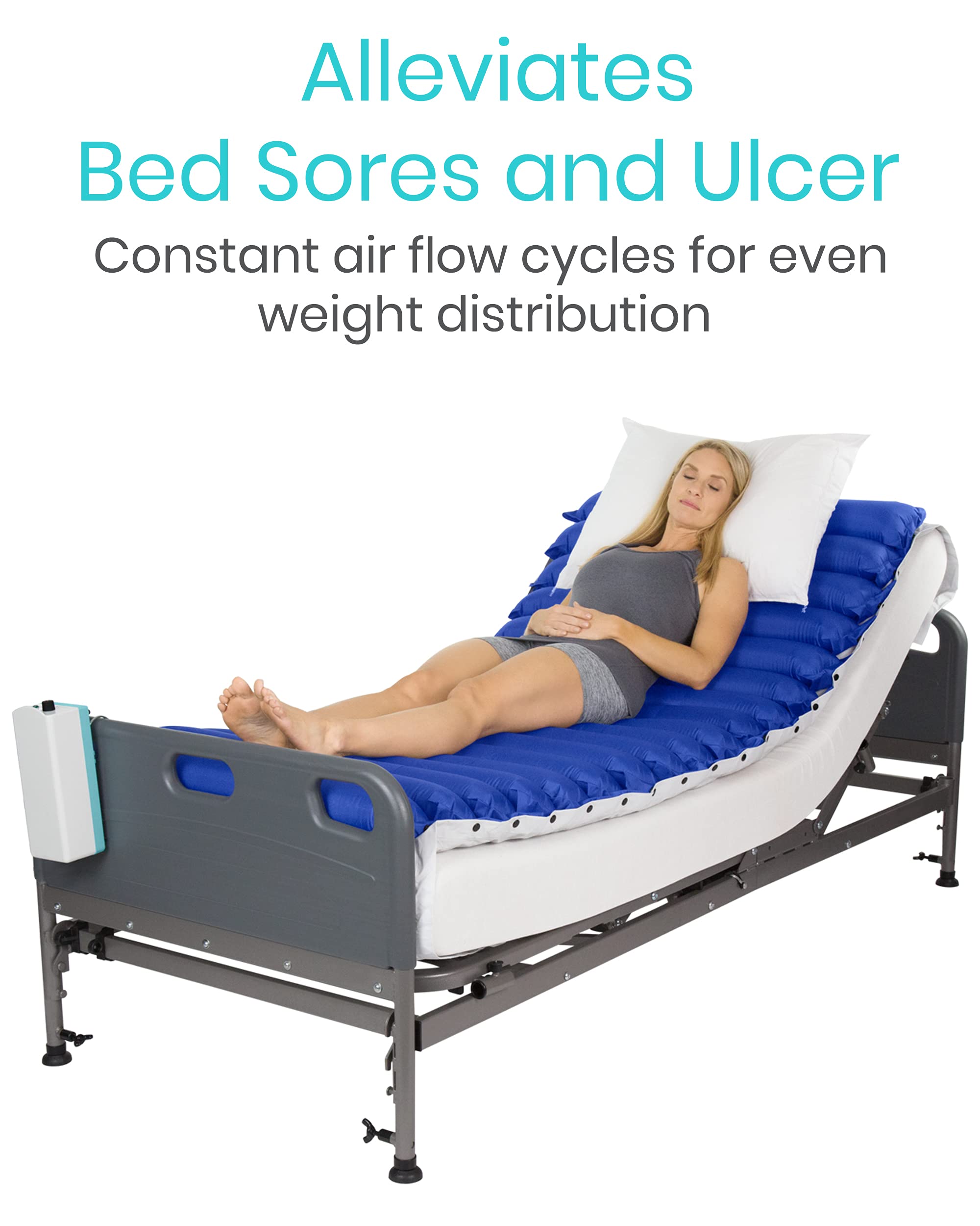 Vive Alternating Pressure Mattress 5" Air Topper Pad for Bed Sore