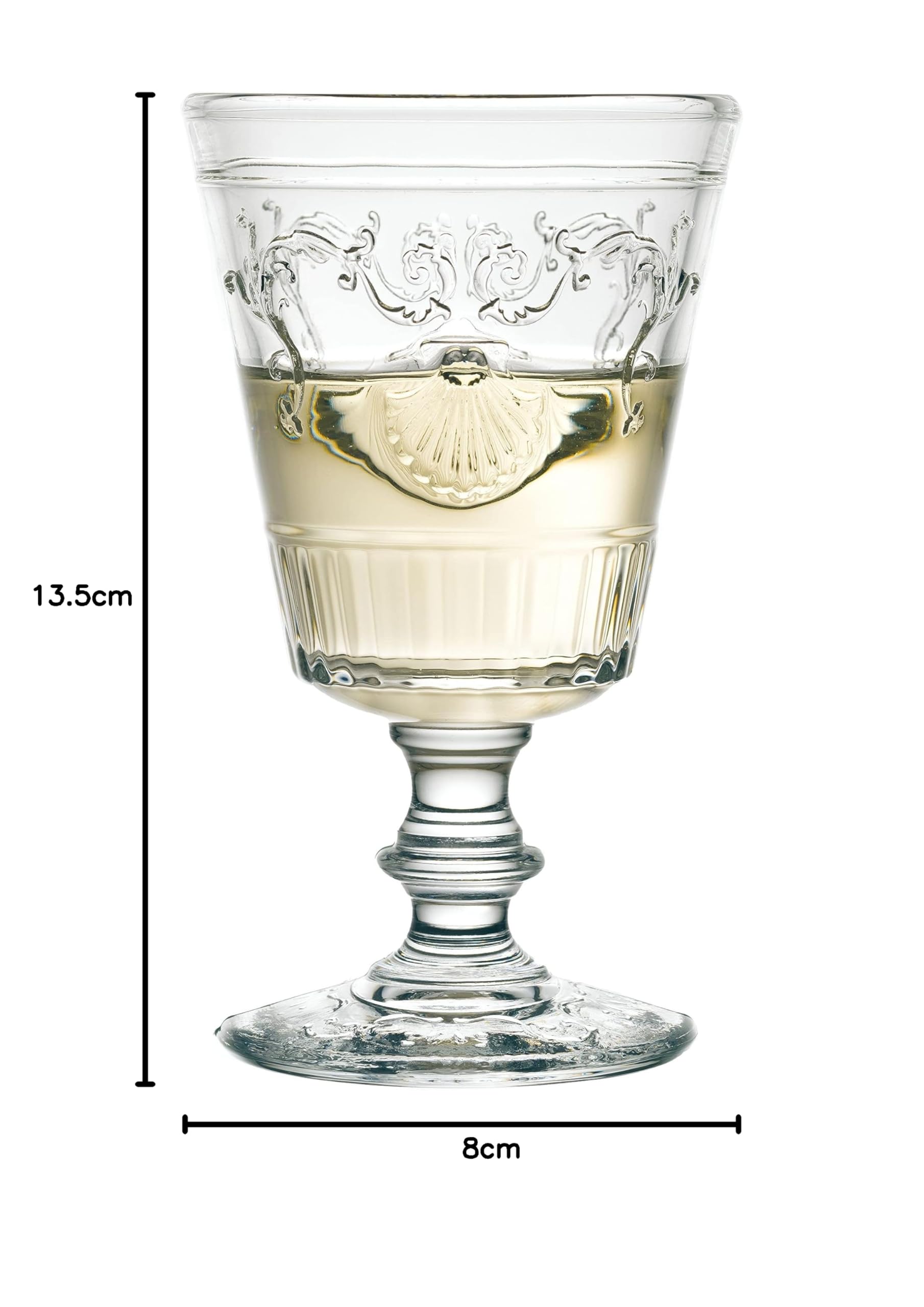 La Rochère Versailles - Juego de 6 copas de vino (20 cl)
