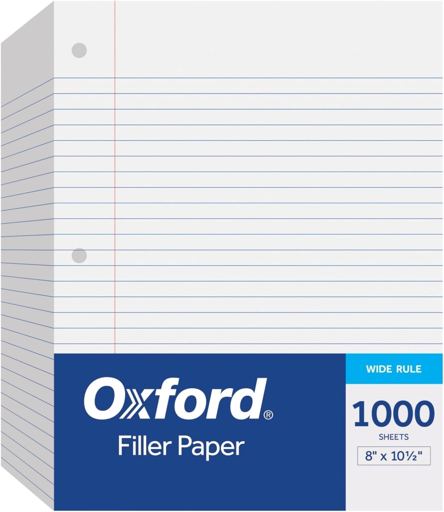 Oxford Loose Leaf Paper College Ruled 1000 Pack Filler