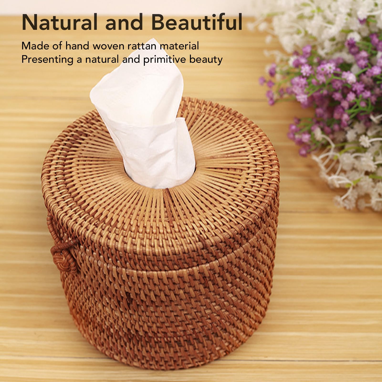 Porta Fazzoletti Quadrato Intrecciato In Rafia Naturale – 22x22x7 Cm, Portacaraffa Vintage Per Cucina, Soggiorno E Tavola