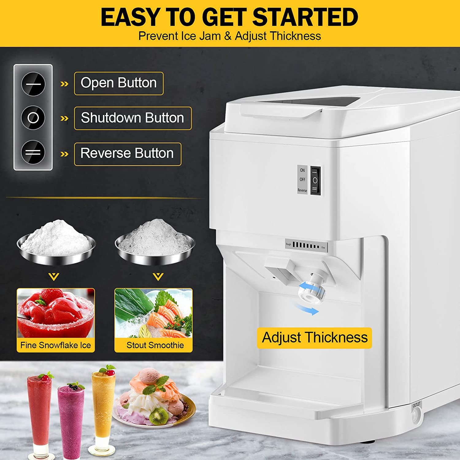 Amazon.co.jp: 電気シェービング食品グレードアイスクラッシャー、265