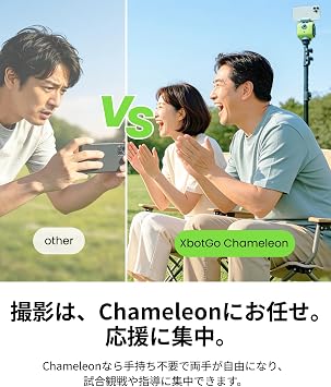 XbotGo Chameleon xbotgo2 Action Camera for Soccer, Basketball, Team Sports with Automatic Tracking, AI-equipped, Suitable for Indoor and Outdoor Use, Highlight Editing, Live Streaming, 8 Hours of