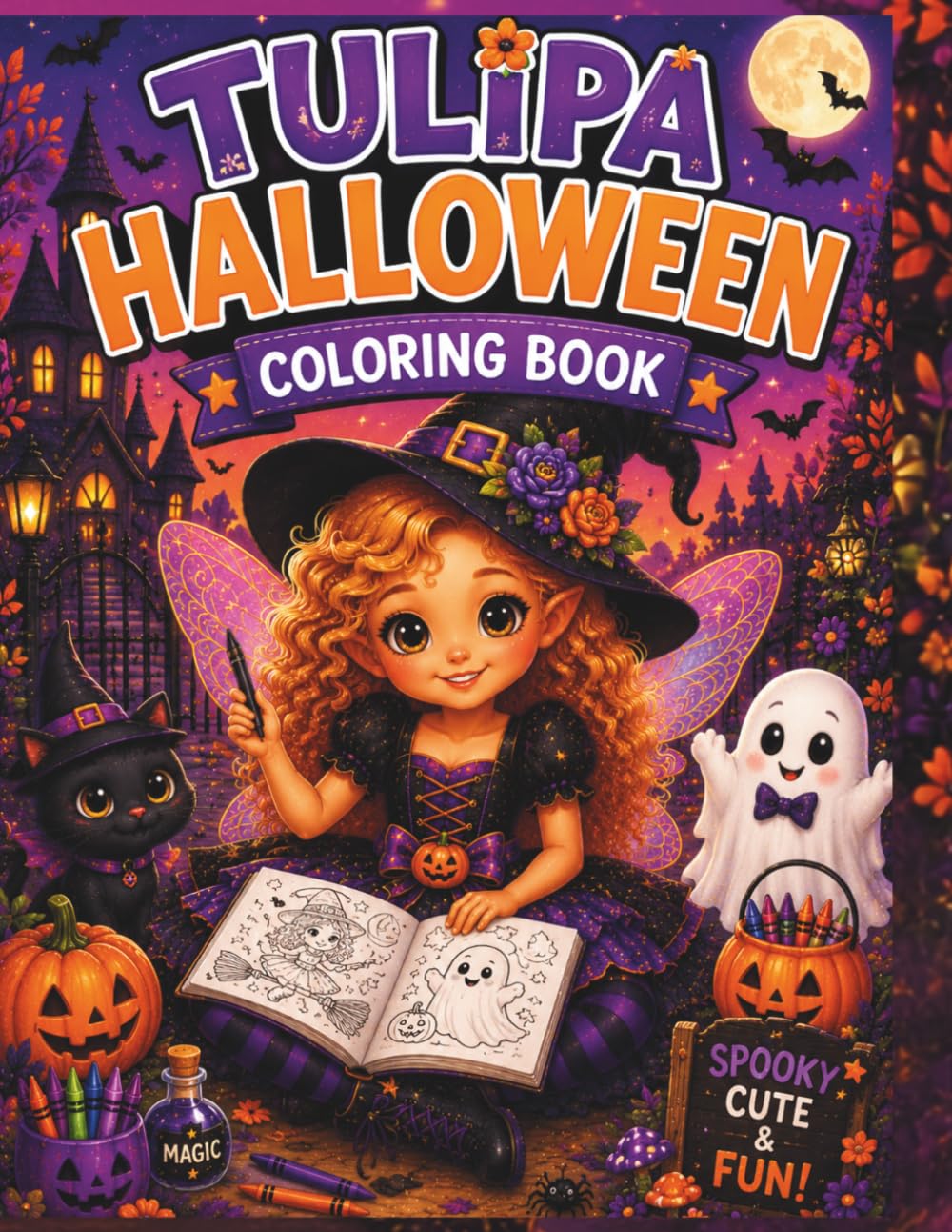Tulipa Halloween Coloring Book: A Magical Fairy Halloween Coloring Book for Kids, Teens & Adults (The Tulipa Fairy Princess Adventure Series)