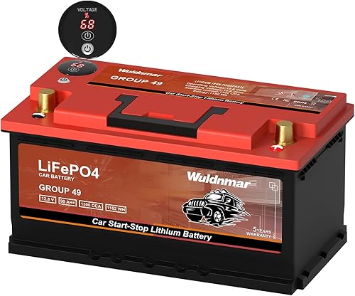 Vista 12 de Batería de coche LiFePO4 de litio de 12V BCI Grupo 47 600CCA Batería automotriz ligera de arranque y parada Tamaño H5