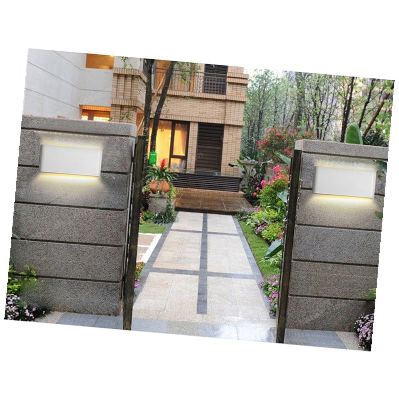 SHINEOFI 12W Applique Da Parete a Led Impermeabile Lampada a Muro Per Interni Ed Esterni Luce Calda Morbida Per Soggiorno Camera Da Letto Bagno Corridoio 6.69X3.54X1.18In
