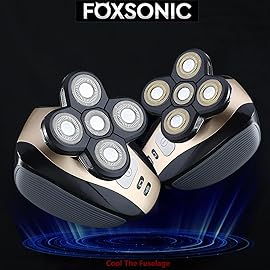 FOXSONIC 2 Universal 5 Blades Head Shaver Replacement Heads for Head Shaver, Head Shaver Replacement Blades