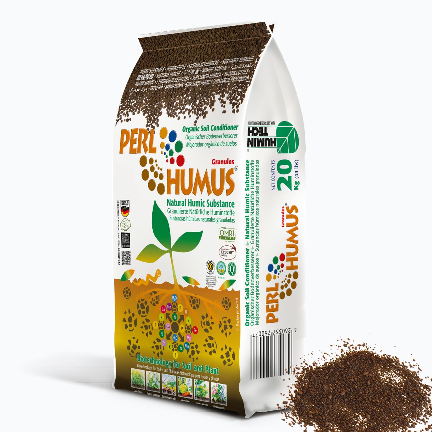 Perl Humus® Granules | Natural Humic Substance Organic Soil Conditioner/Granulated Humic Acid/Organic fertilizer/Made in Germany/ 2 kg