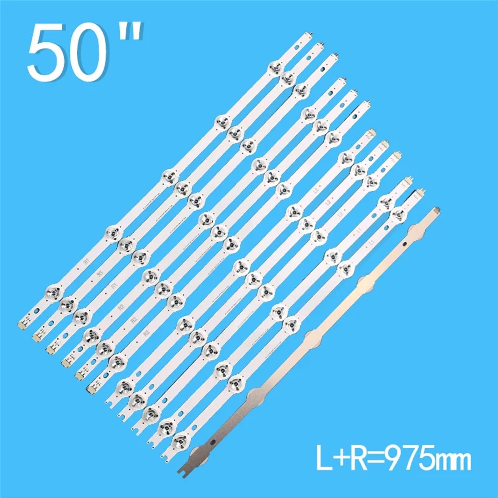 Striscia LED da 12 Pezzi Compatibile con TV G 50 "TX-50AS650 TX-50AS740 6916L-1825A 6916L-1824A 6916L-1826A 6916L-1827A LC500DUF UG F1 V14 Slim DRT Re