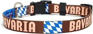 Bavarian Dog Collar | Bavaria Flag and Country Name | Great for Bavaria Pride Events | Made in USA | Quick-Release Buckle Style | Unique Gift