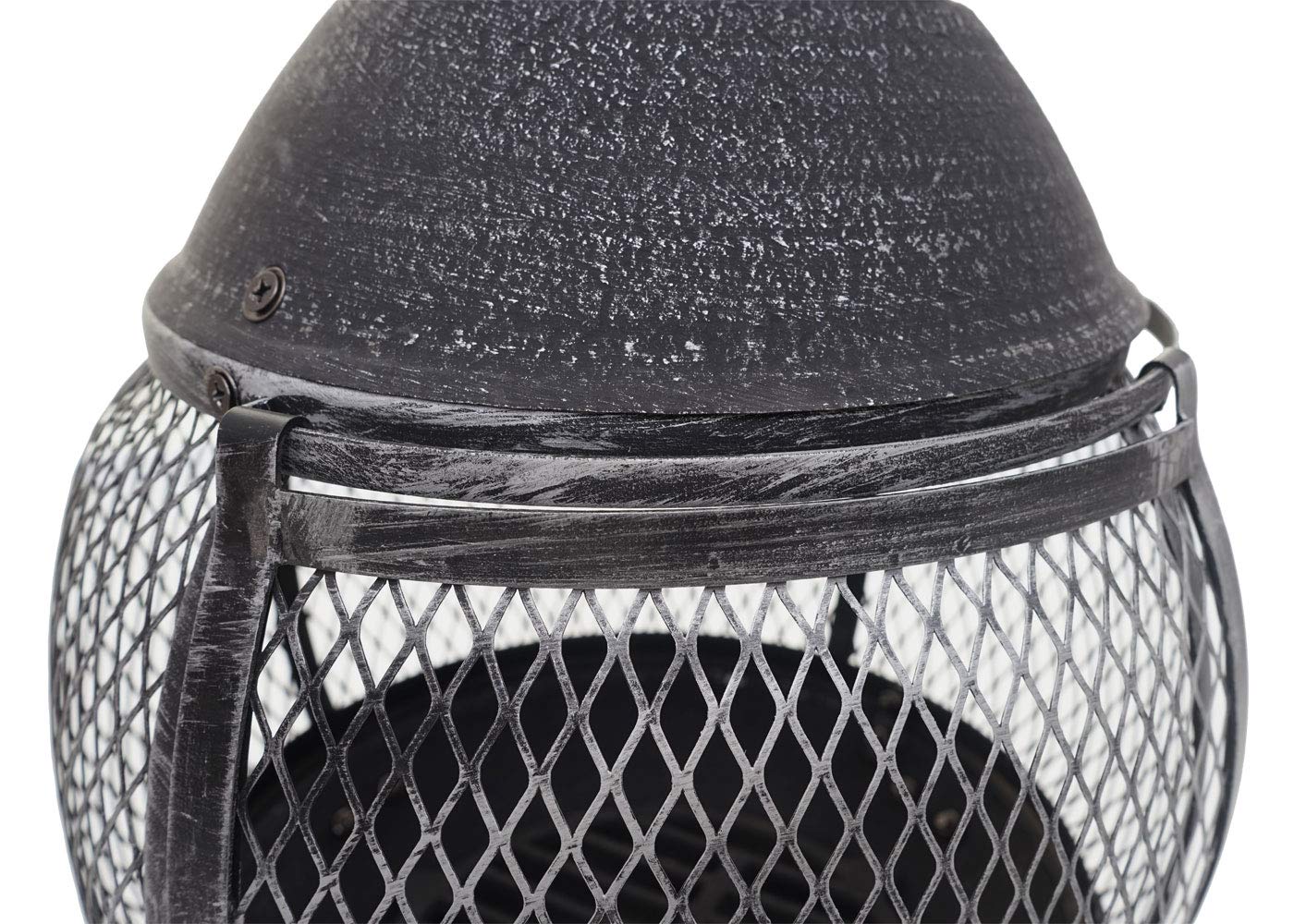 Mendler HWC-F71 - Chimenea de jardín (hierro fundido, 11,7 kg, 91 x 42 x 42 cm)