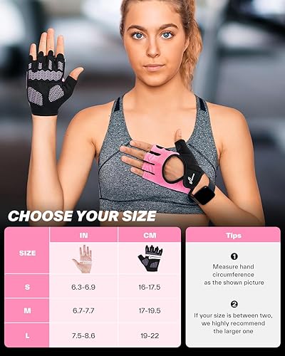 Miniatura 6 de Sportneer Workout Gloves for Men & Women, Full Palm Protection Breathable Exercise Gloves wCurved Open Back, Lightweight Fitness Gloves for Pull Up,