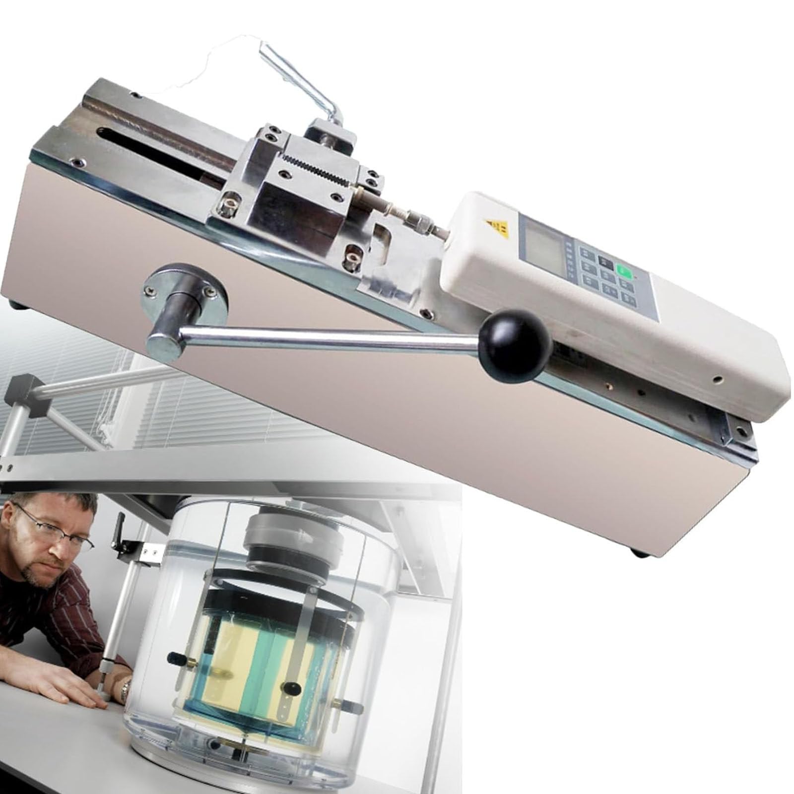 Misuratore di Spinta-Trazione Digitale Orizzontale Manuale,Tester di Forza di Trazione,Misuratore Forza Digitale Tester Spinta,Misuratore Spinta Alta Precisione